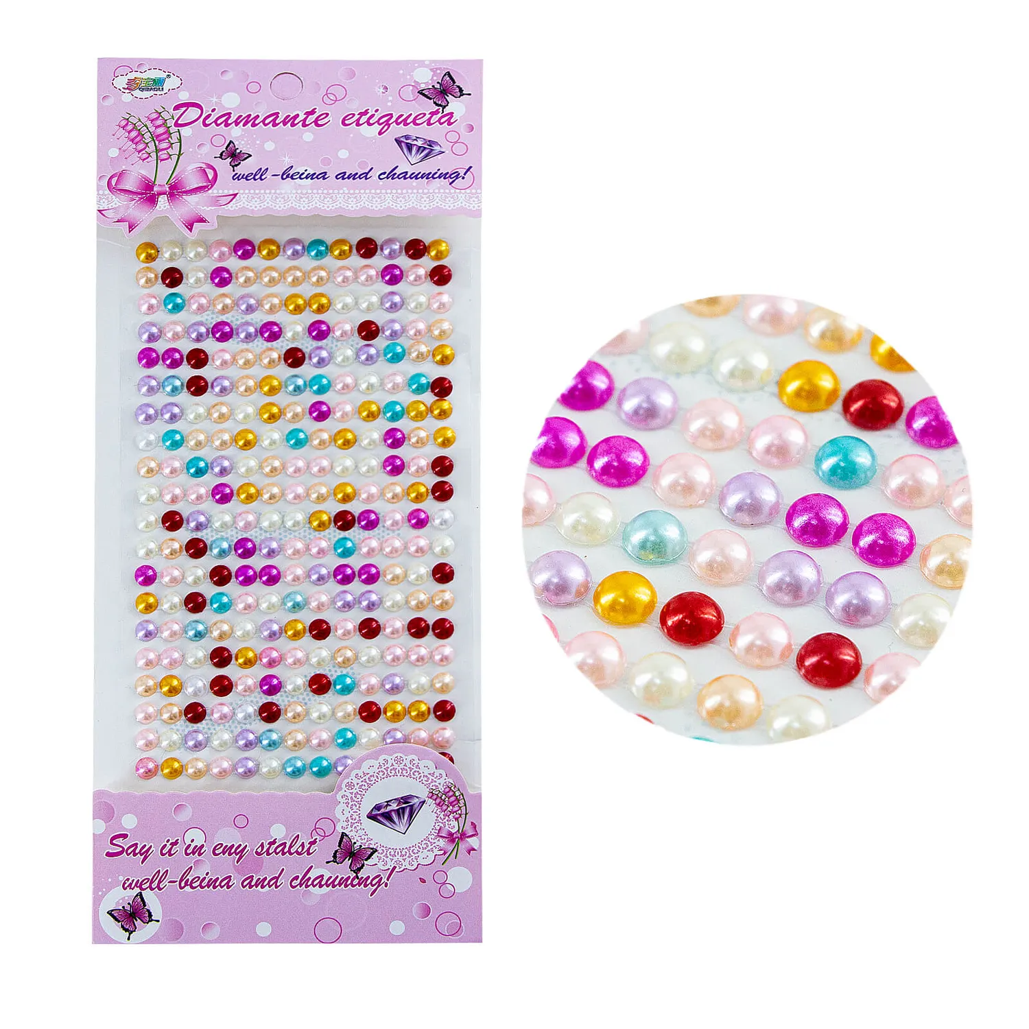 Ieebee Say It In Crystals Perlensticker Weiß 3 mm