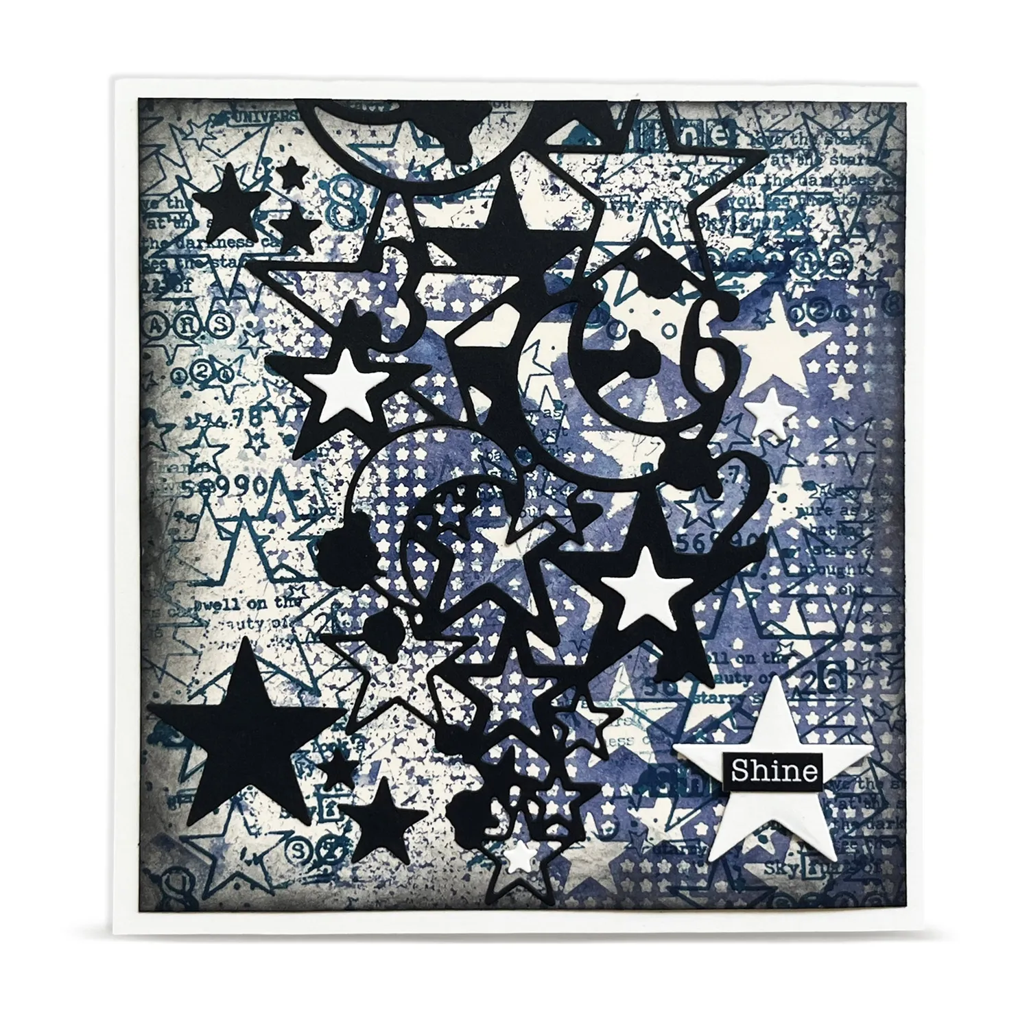 AALL and Create DI-24 Moon Stars Stanzschablone 8,6x15,5 cm Stahl