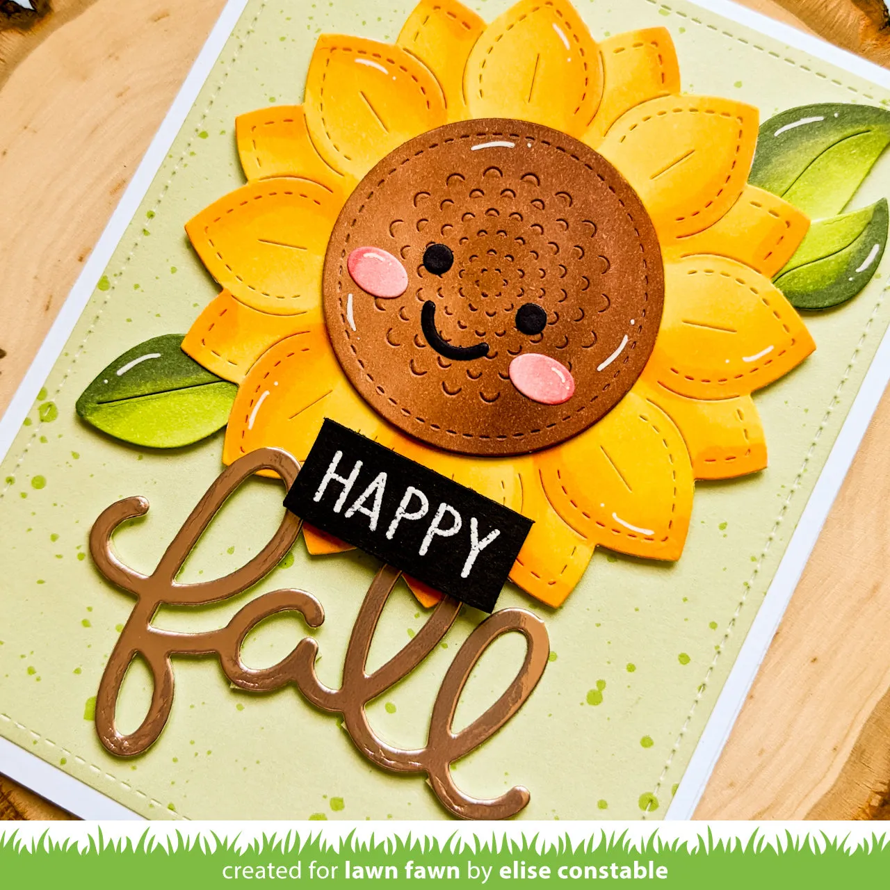 Lawn Fawn Giant Happy Fall Lawn Cuts Stanzschablone Herbstgruss