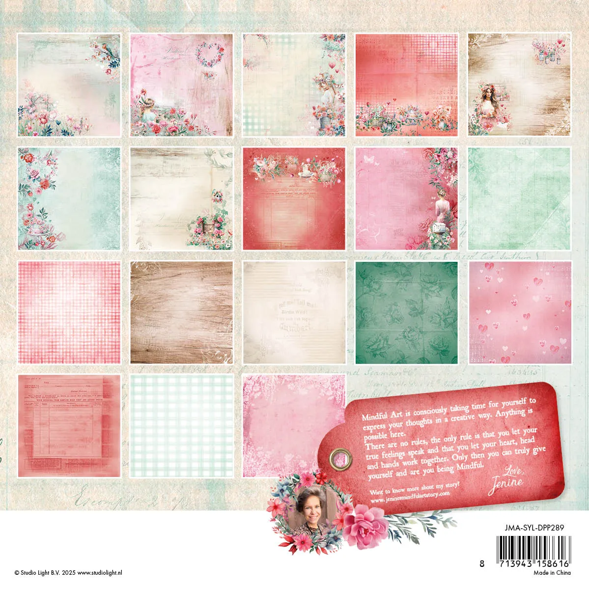 StudioLight Jenines Mindful Art Sending You Love Papierblock 20x20