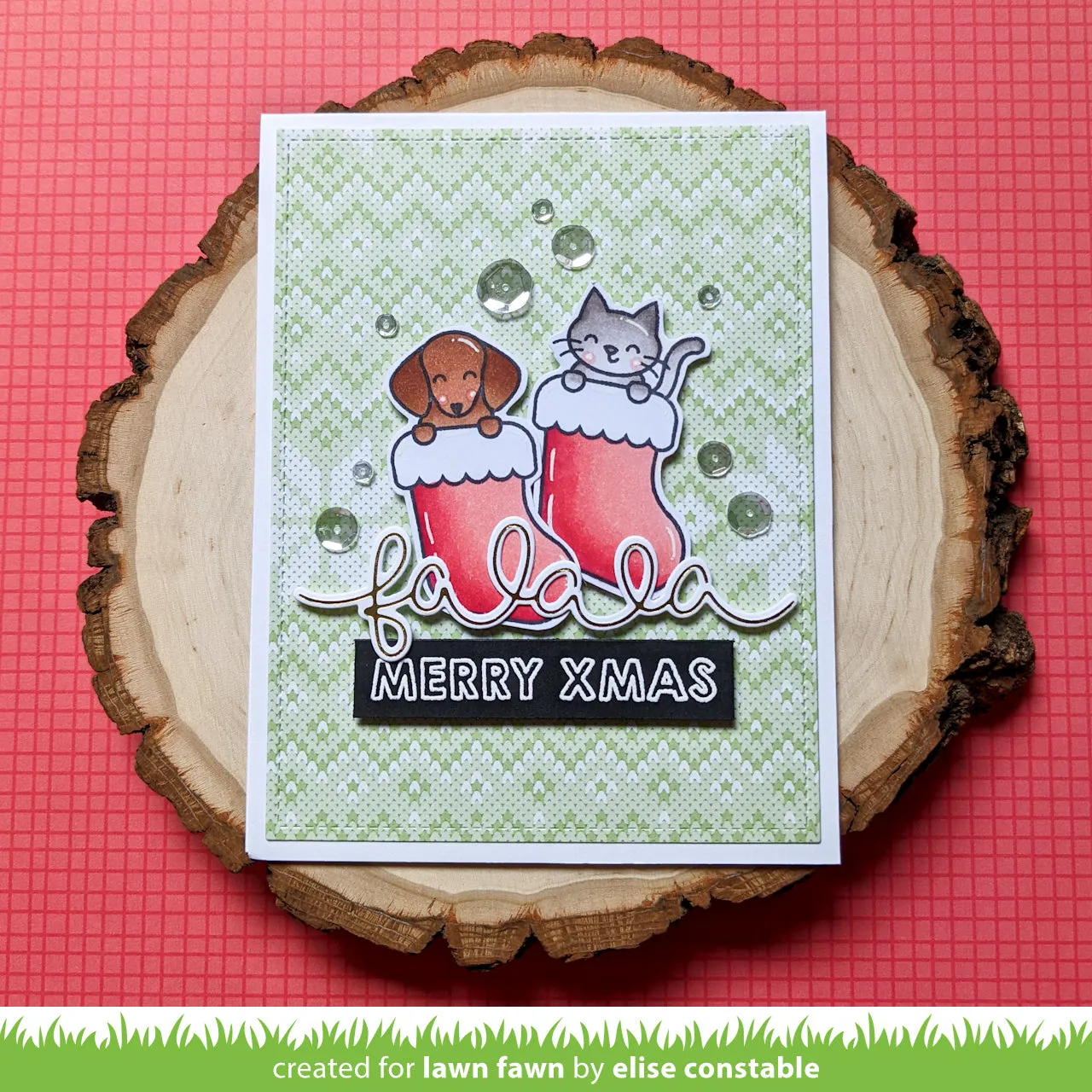Lawn Fawn Pawsitive Christmas LF2983 Stempelset Tiere