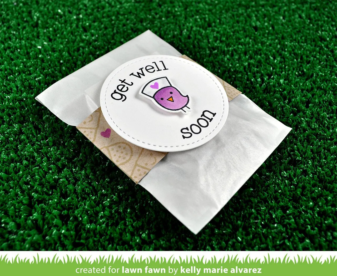 Lawn Fawn Get Well Soon LF682 Stempelset Gute Besserung