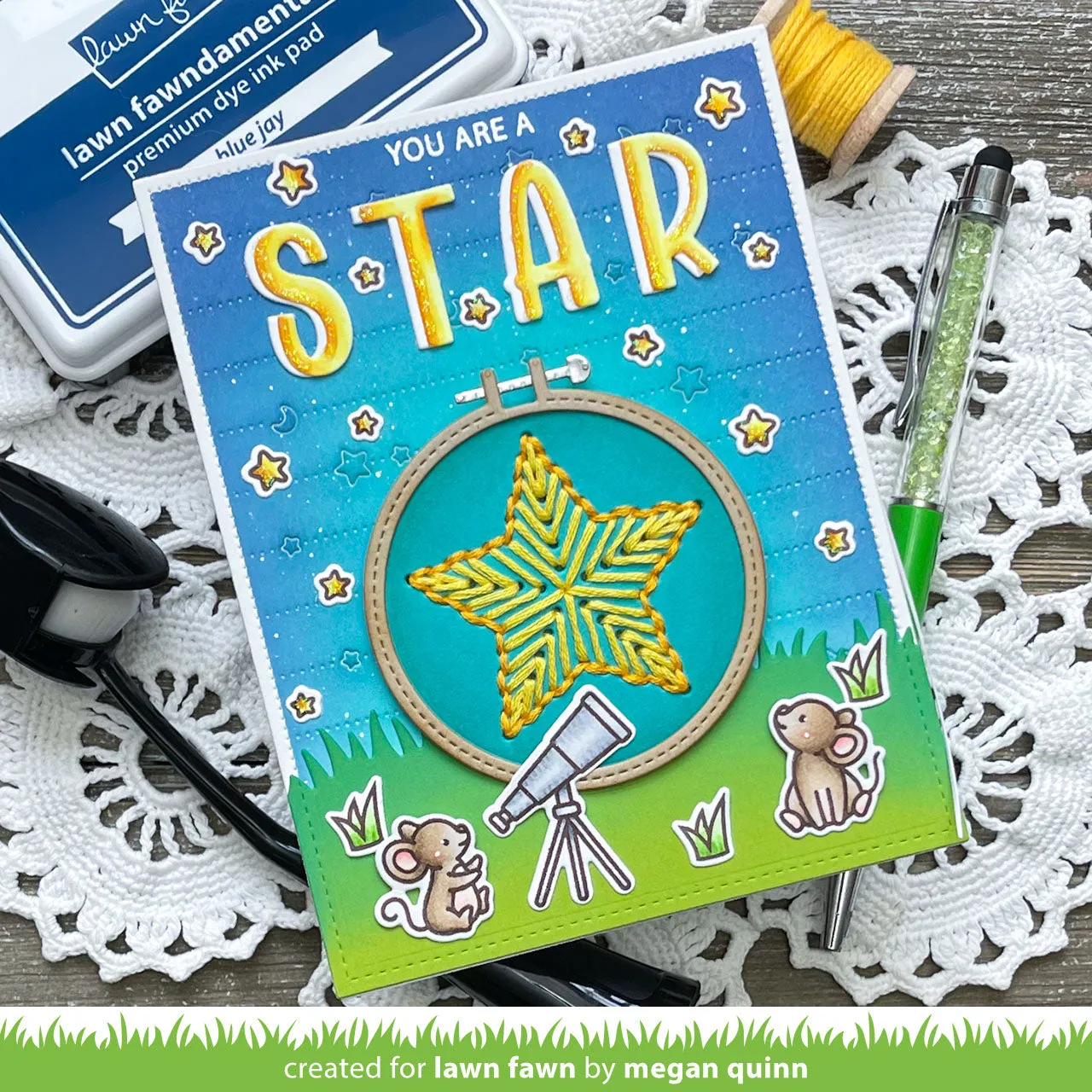 Lawn Fawn Embroidery Hoop Star Add-On Stanze Stern
