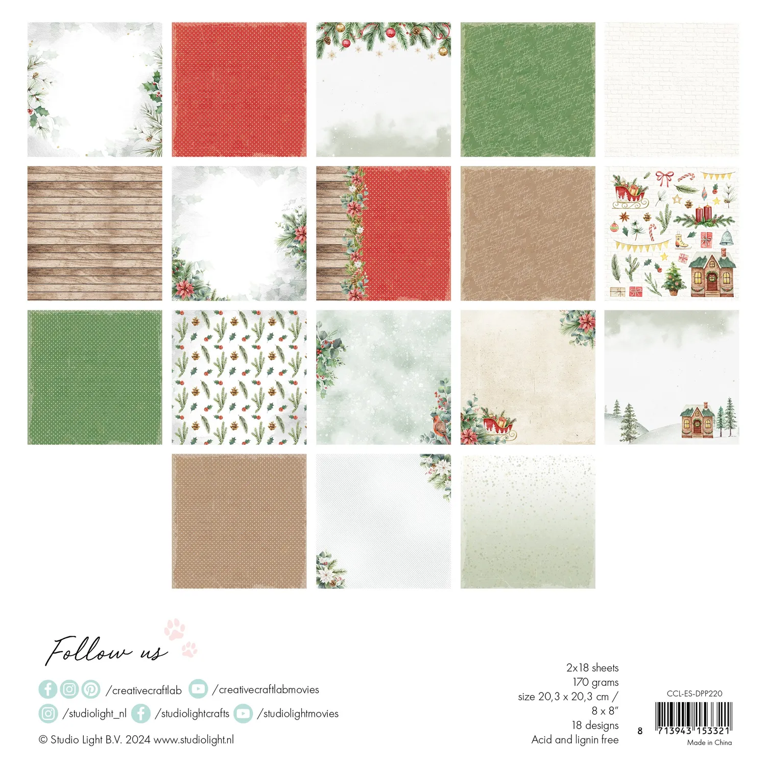 Creative Craftlab Essentials A Christmas Story Designpapier