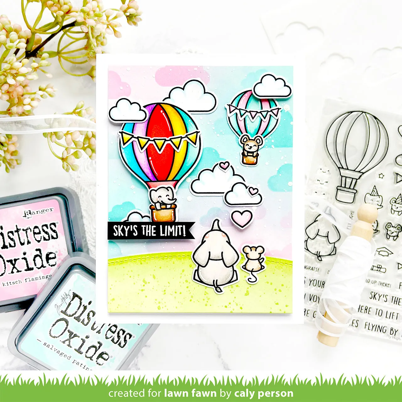 Lawn Fawn Fly High LF3069 Clear Stamps Geburtstag