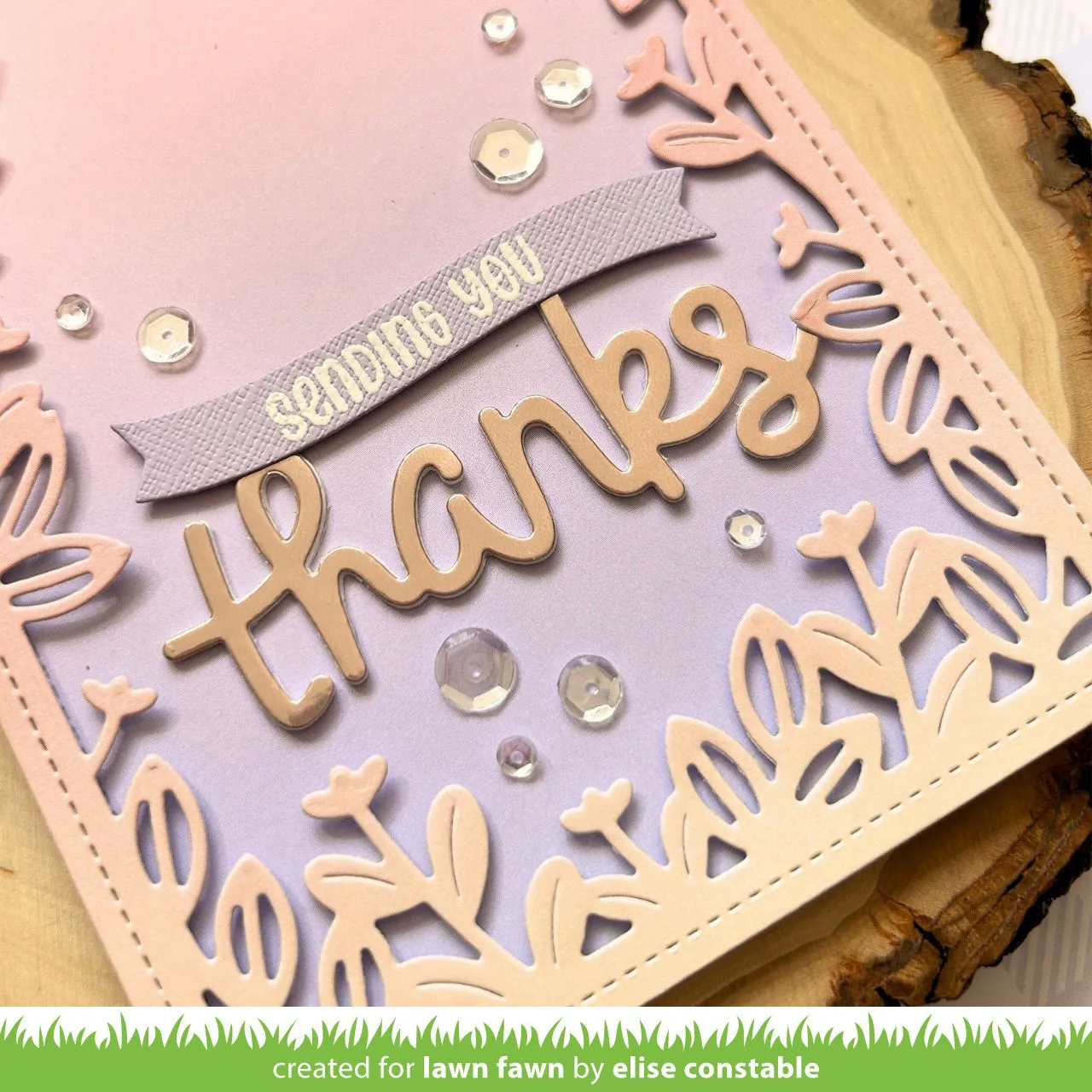 Lawn Fawn Lawn Cuts Scripty Thanks Stanzschablone Schriftzug