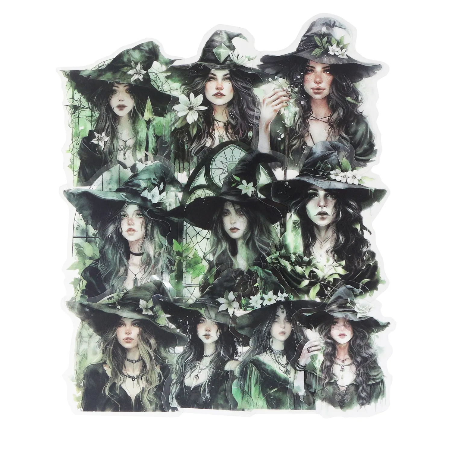 Ieebee Forest Spell Sticker PET 20 Stück Rose Witch