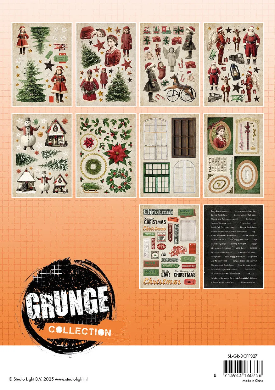 StudioLight Grunge Designer Paper Pad Papierelemente 20 Blatt