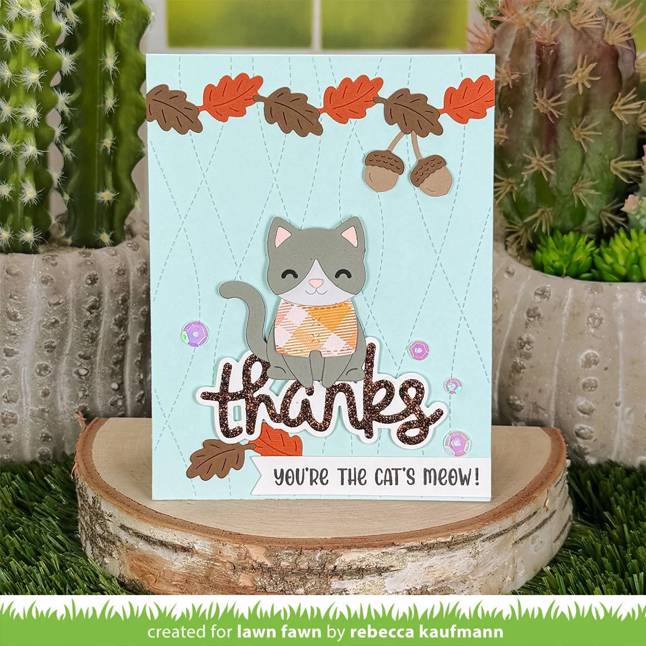 Lawn Fawn Scripty Thanks Outline Add-On Stanzschablone Danke