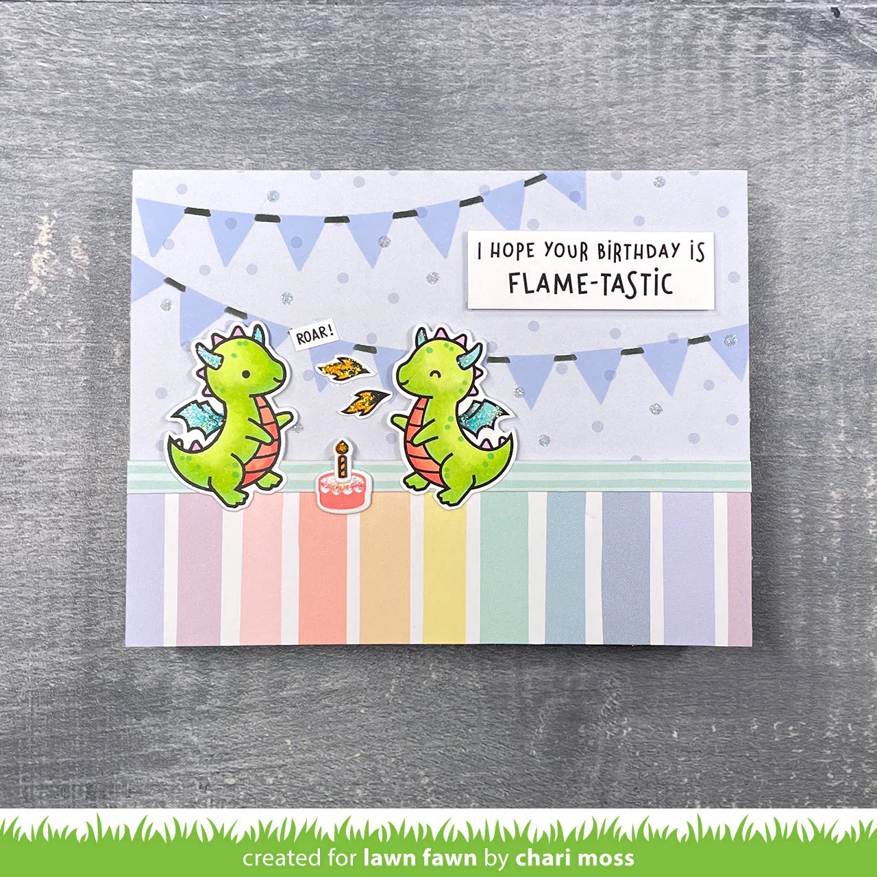 Lawn Fawn Bunting Background Stencils Schablonen 2-teilig