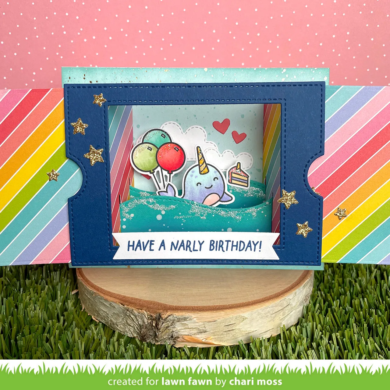 Lawn Fawn You're So Narly Stempelset Narwal LF3297