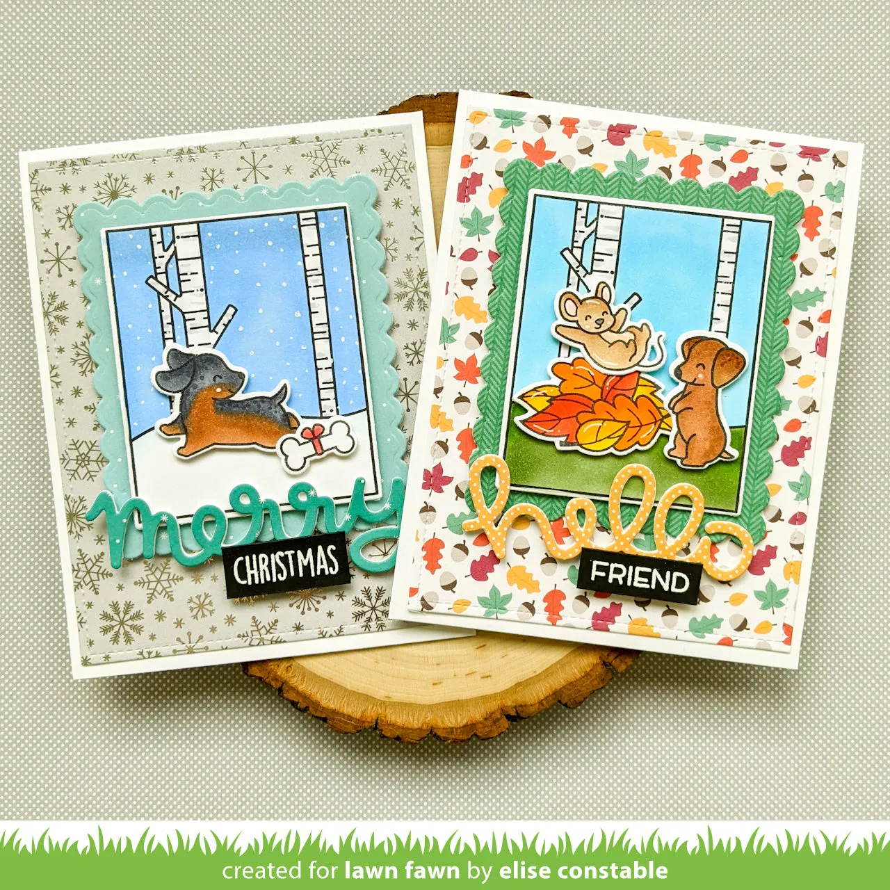 Lawn Fawn Window Scene Winter LF2672 Clear Stamps