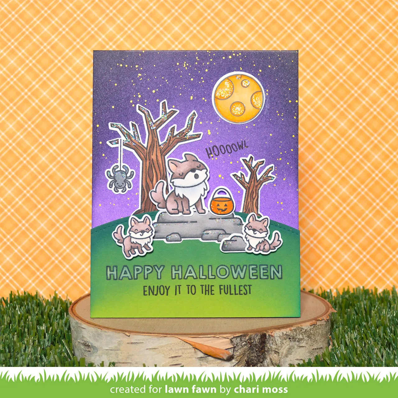 Lawn Fawn Wild Wolves Stempelset Wölfe Winter Halloween