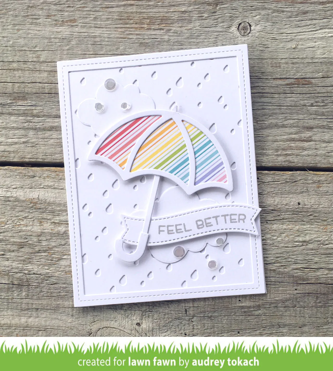 Lawn Fawn Rainy Backdrop Portrait Stanzen Regen 10,8x14cm