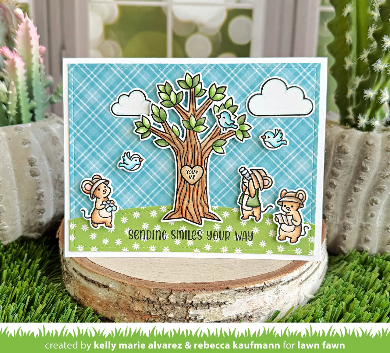Lawn Fawn Heart Tree Clear Stamps Stempelset Herzbaum