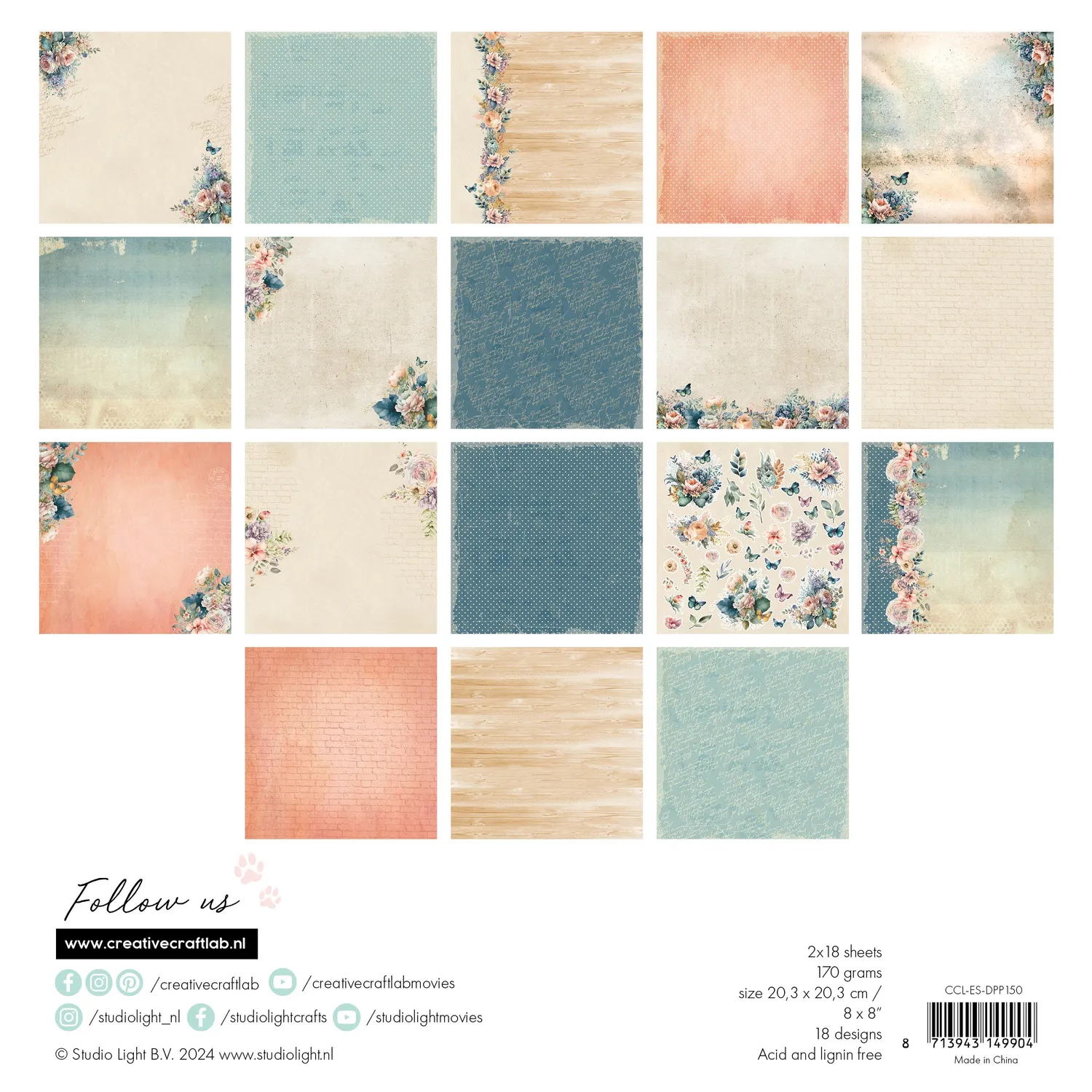 StudioLight Creative Craftlab Aurelia Designpapierblock