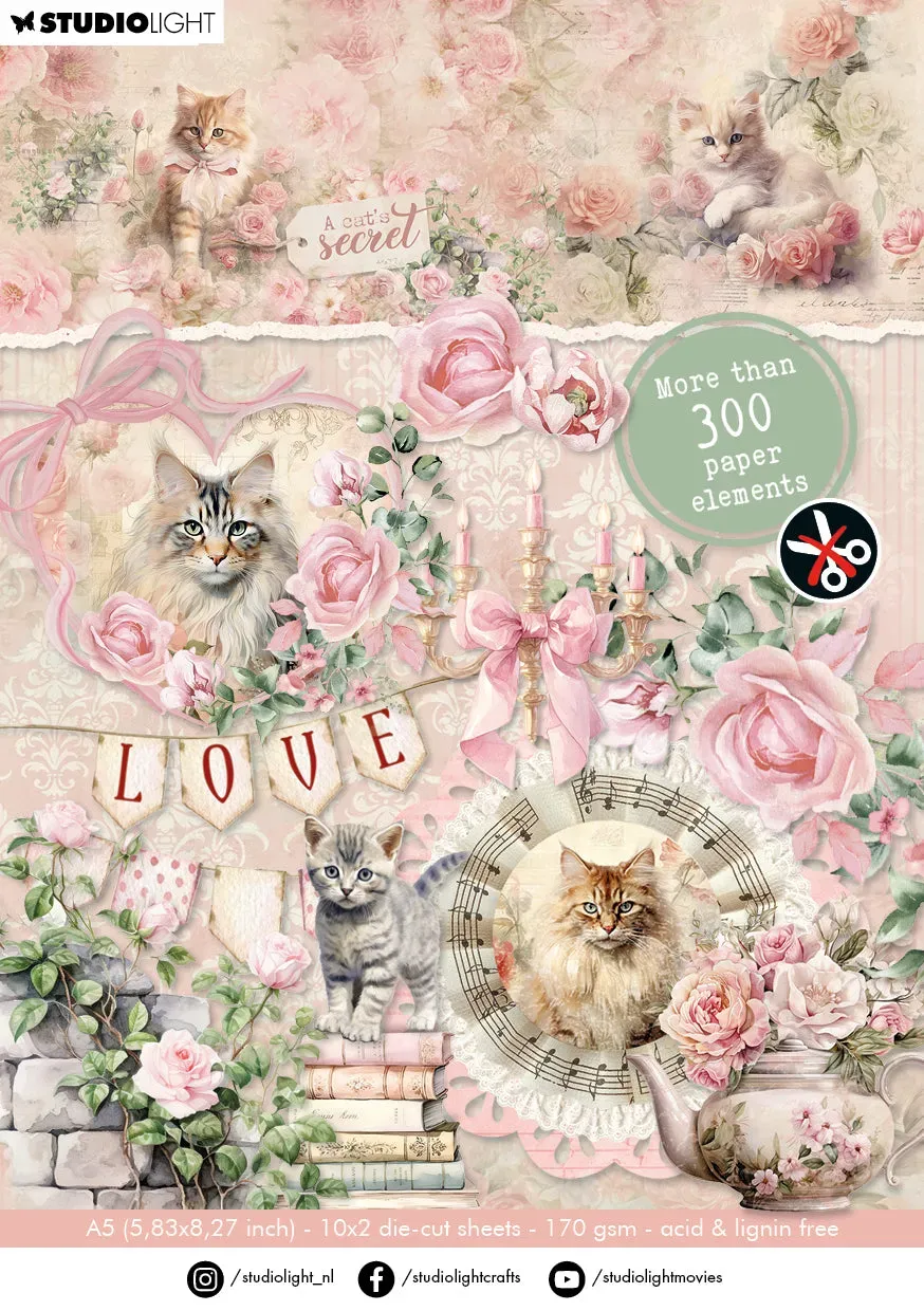 StudioLight A Cat's Secret Paper Elements Papierblock 20 Blatt