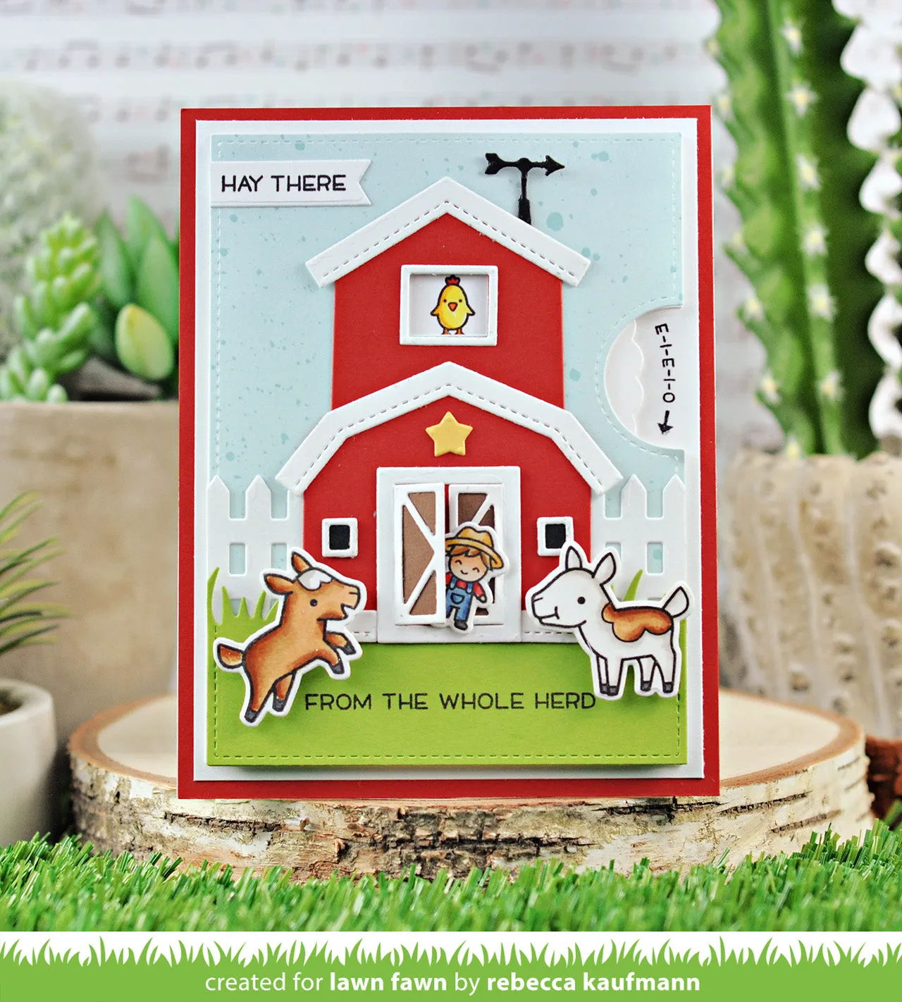 Lawn Fawn Reveal Wheel Build-a-Barn Stanzschablonen Scheune