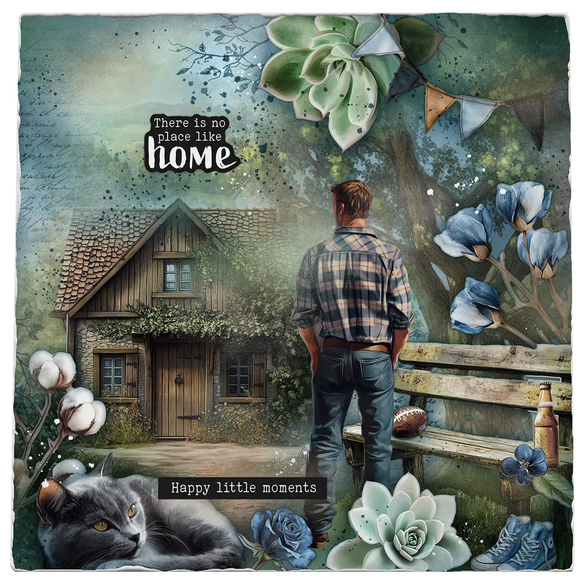 StudioLight Essentials Denim Weekends Collage Papierblock 24 Blatt