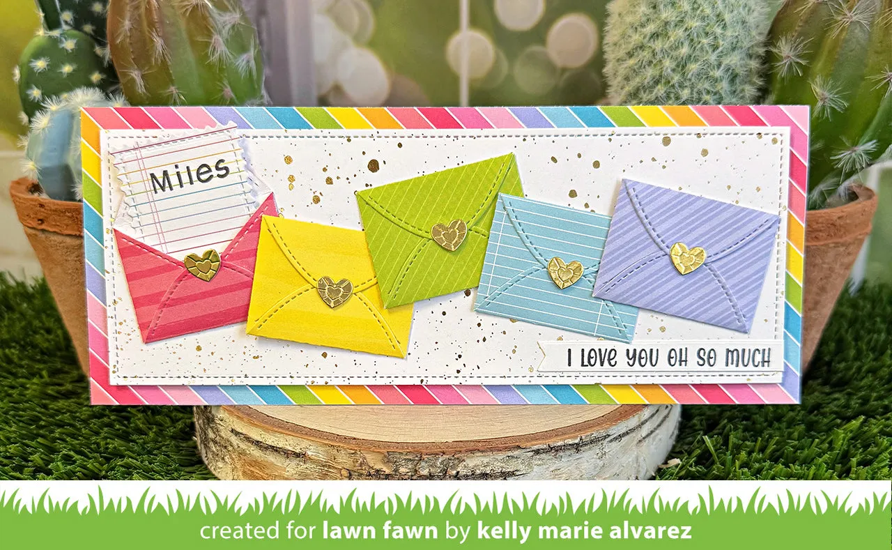 Lawn Fawn Lawn Cuts Little Letter Stanzen Briefumschlag