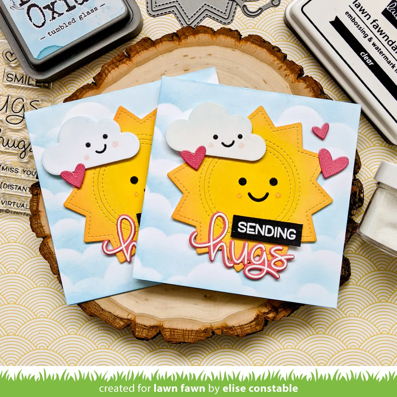 Lawn Fawn Lawn Cuts Stitched Sun Frame Stanzen Sonne