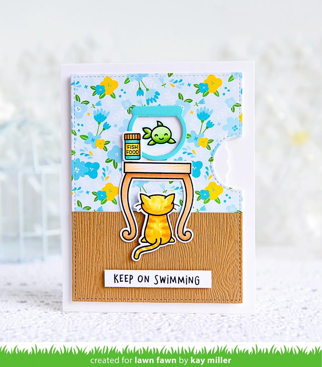 Lawn Fawn Reveal Wheel Keep on Swimming Schablonen 2-tlg