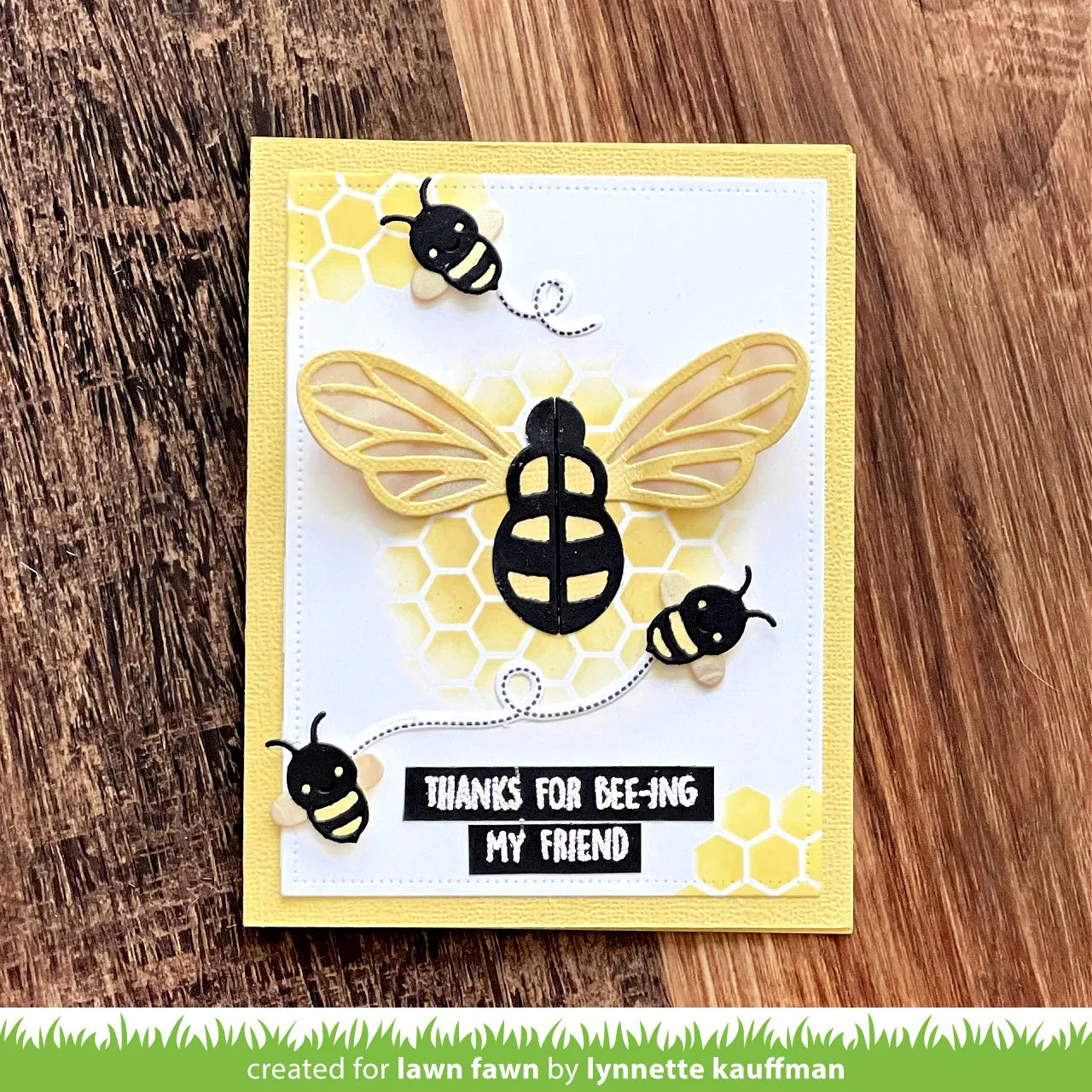 Lawn Fawn Lawn Cuts Pop-Up Bee Stanze Biene 3D