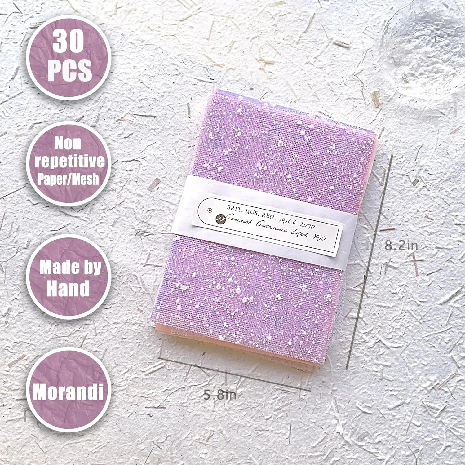 Ieebee Morandi Series Scrapbookpapier 30-tlg Lila