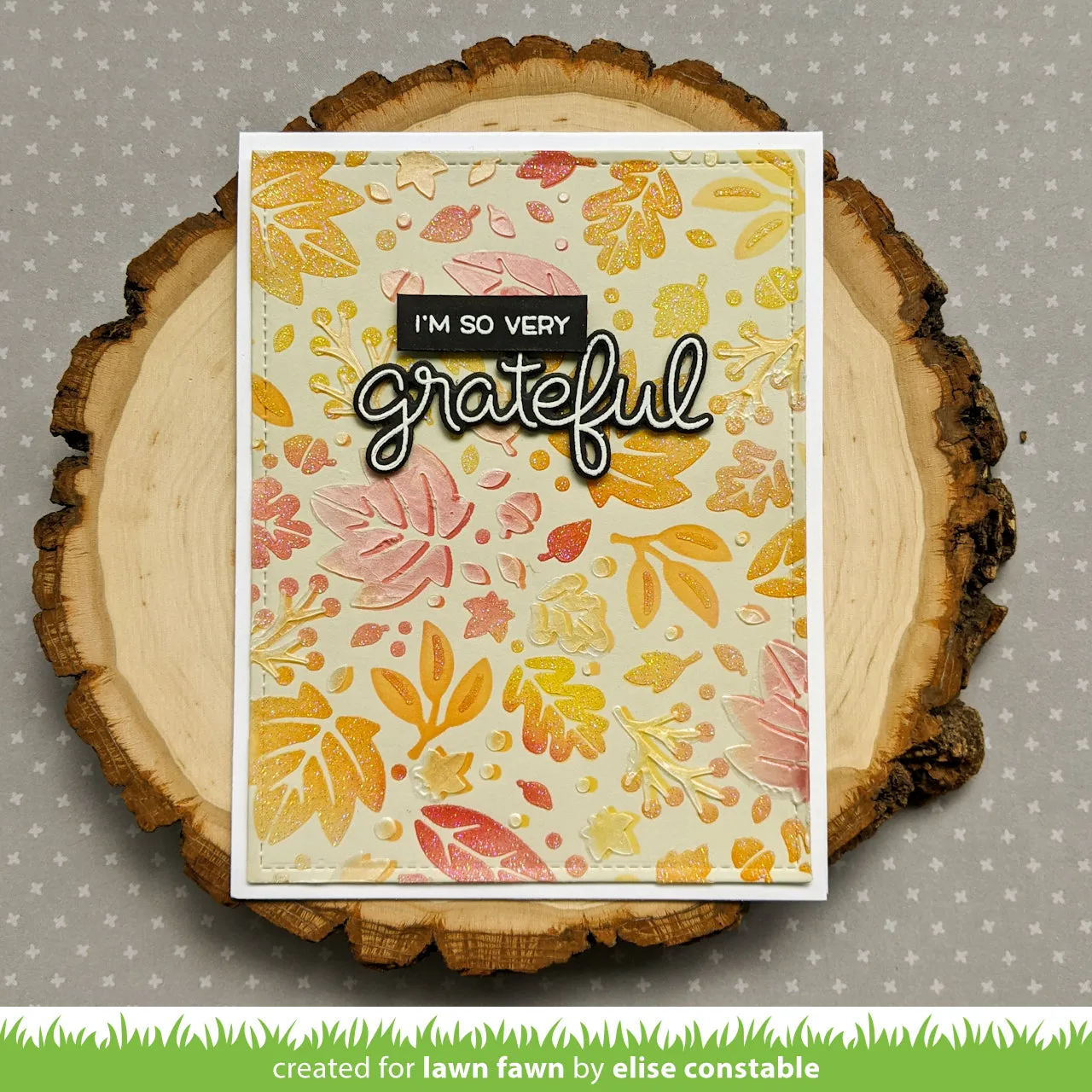 Lawn Fawn Fall Leaves Schablonen 15x15cm Herbst 2-teilig