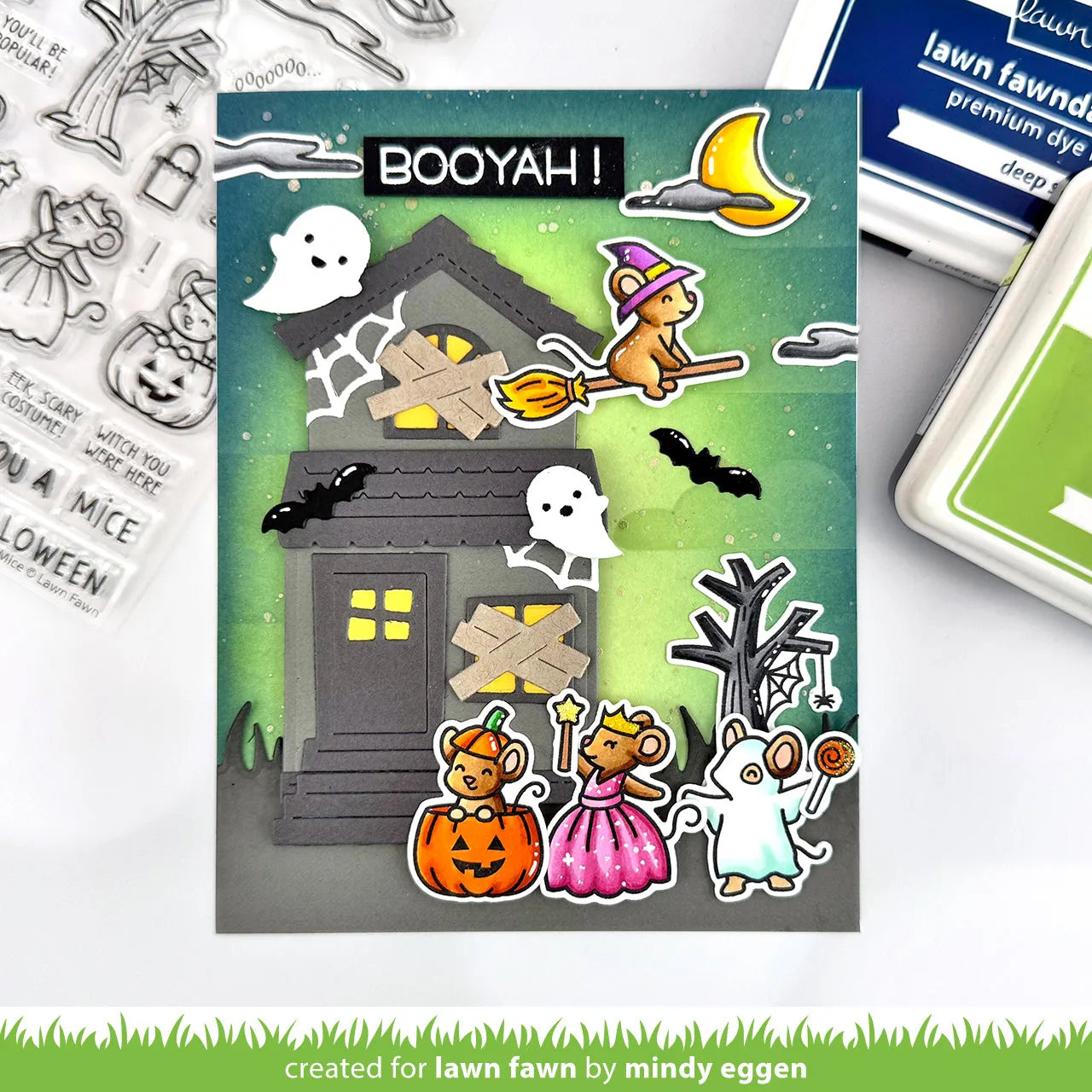 Lawn Fawn Halloween Mice Clear Stamps Mäuse Halloween-Set