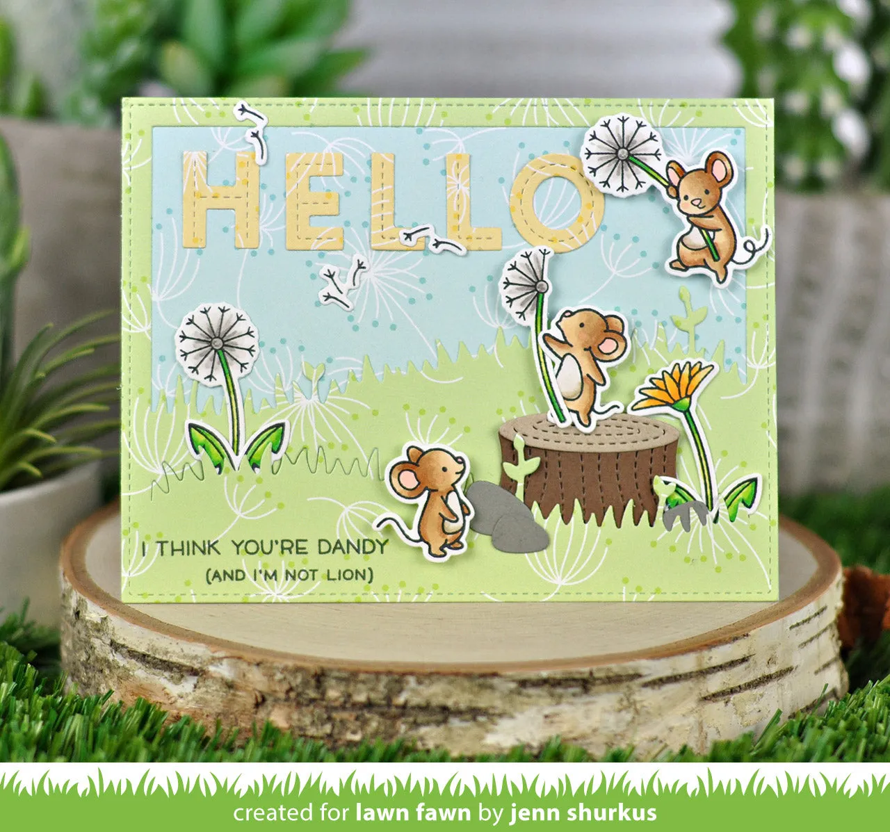 Lawn Fawn Lawn Cuts Meadow Backdrop Landscape Stanzschablone