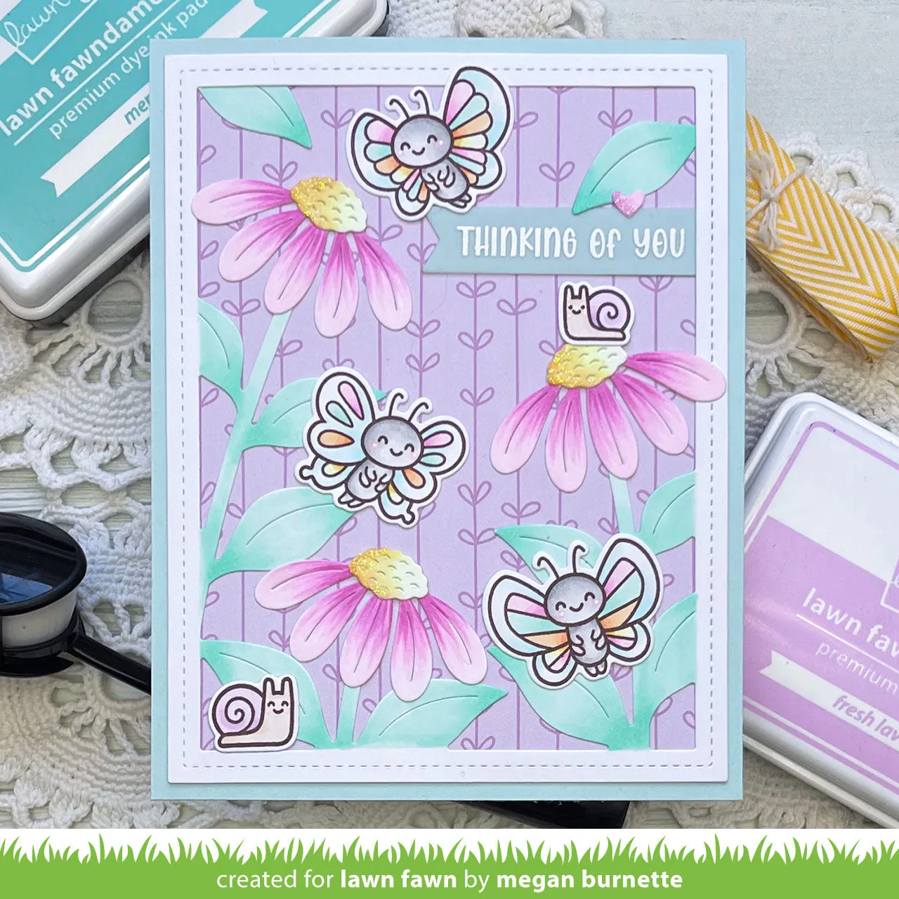 Lawn Fawn Big Blossom Backdrop Portrait LF4051 Stanzen Blumen