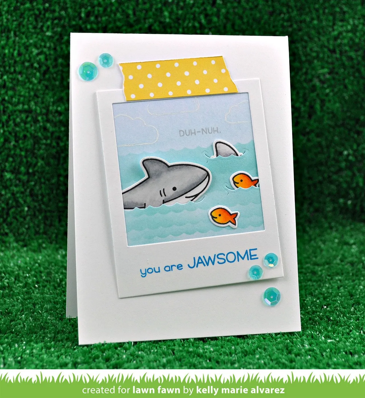 Lawn Fawn Duh-nuh Clear Stamps Hai Mini