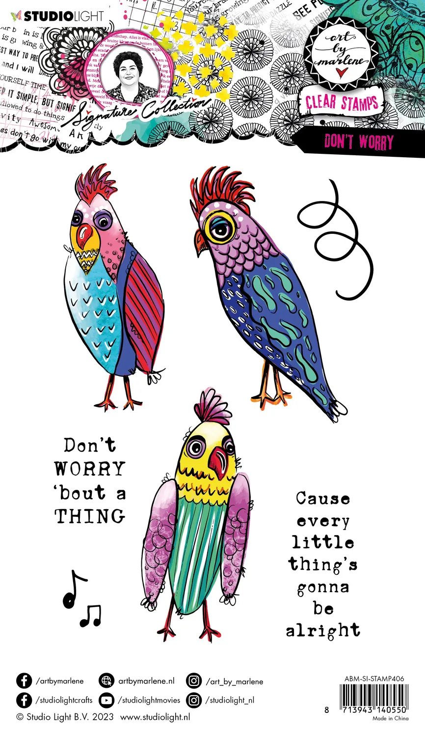 Art by Marlene Signature Don't Worry Stempel 196x130mm