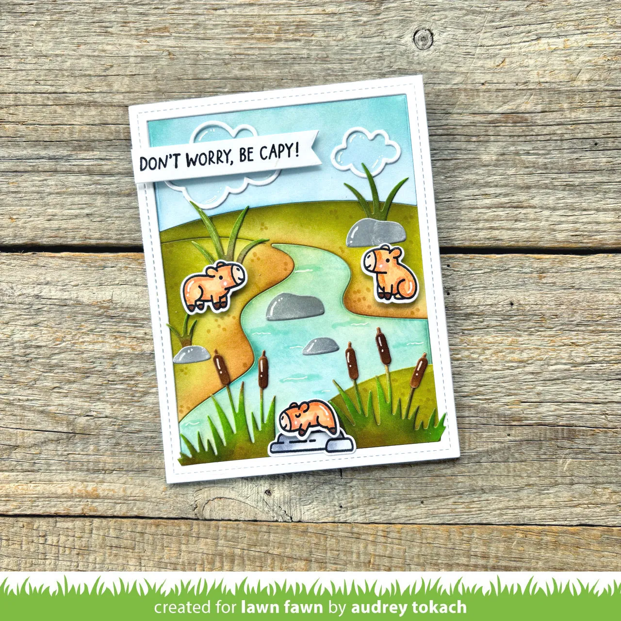 Lawn Fawn Riverside Backdrop Stanzen Portrait