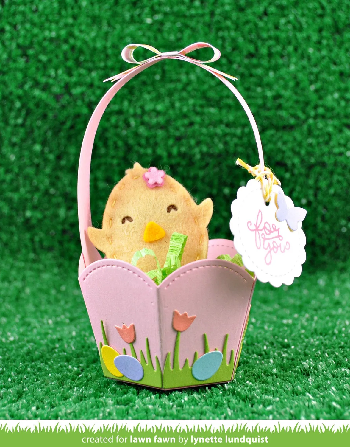 Lawn Fawn Stitched Basket Stanzen Korb Ostern LF1621