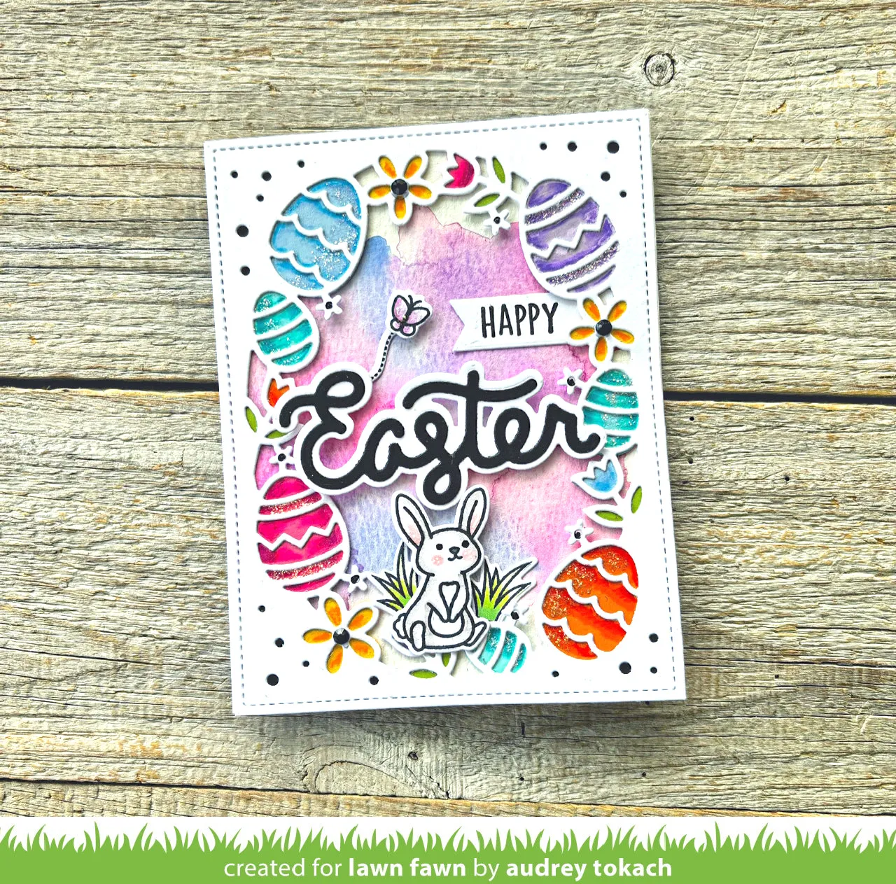 Lawn Fawn Scripty Easter Outline Stanzschablone Zusatz