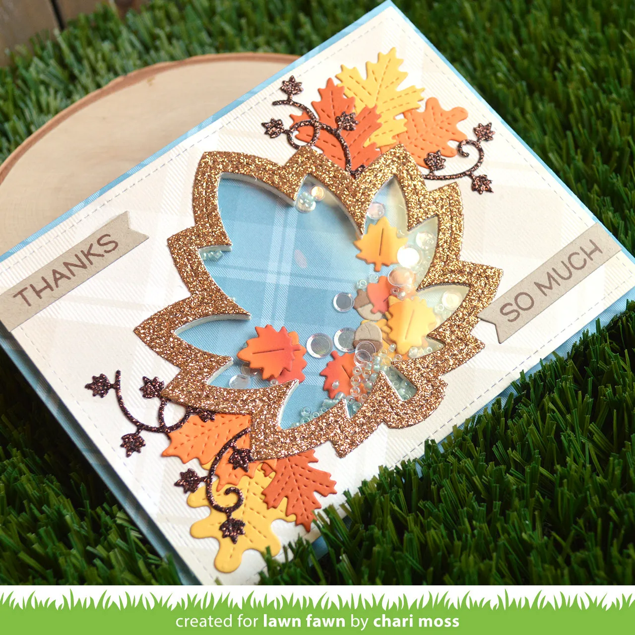 Lawn Fawn Outside In Stitched Maple Leaf Stanze 3-teilig