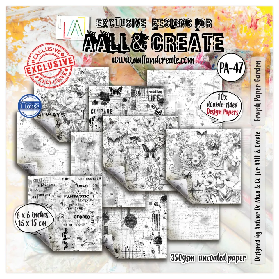 AALL and Create PA-47 Graph Paper Garden Designpapier 6x6