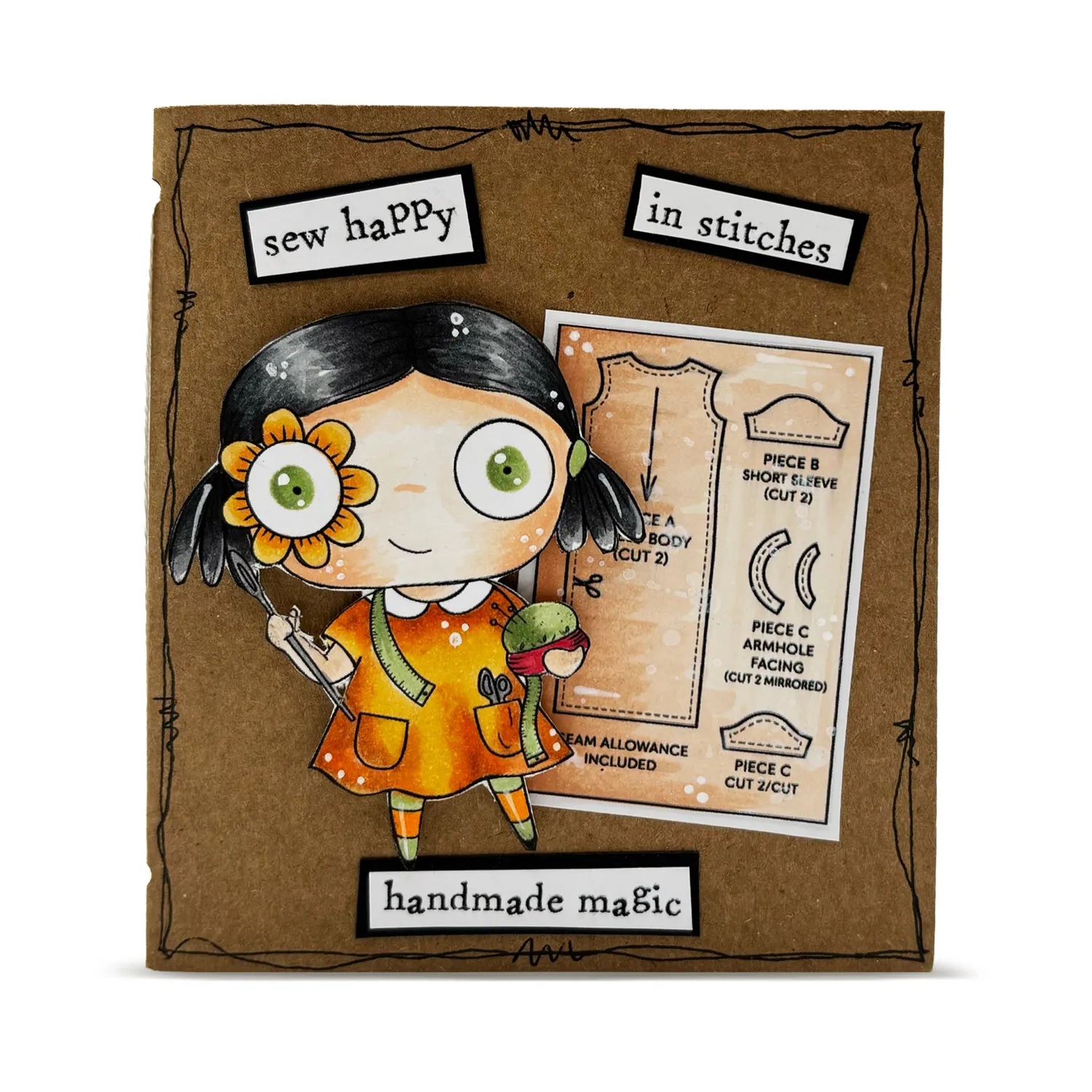AALL and Create TP-1362 Sew Happy Stempel A7 5-teilig Nähmotiv