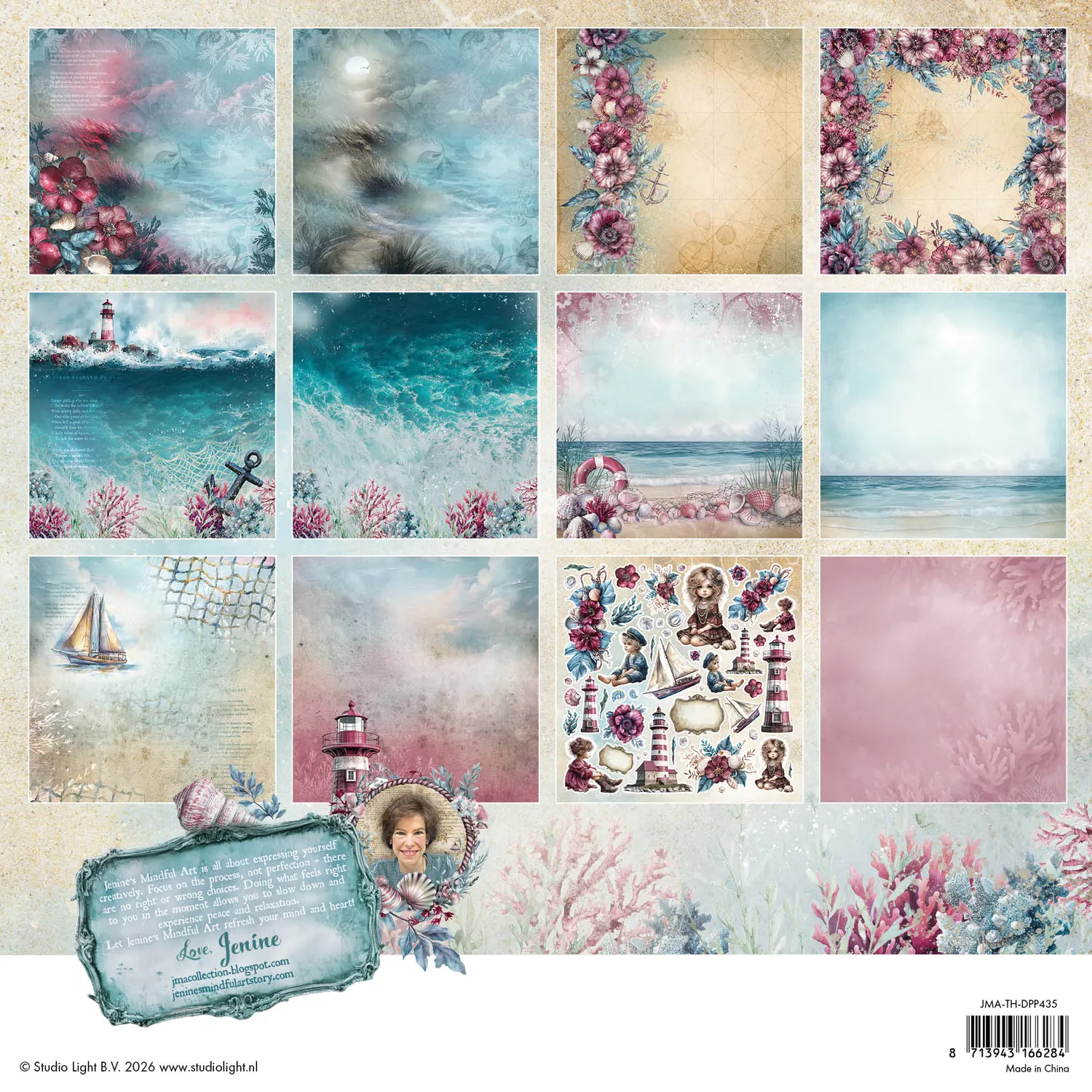 Jenine's Mindful Art Tide of Hope Paper Pad 12 Blatt