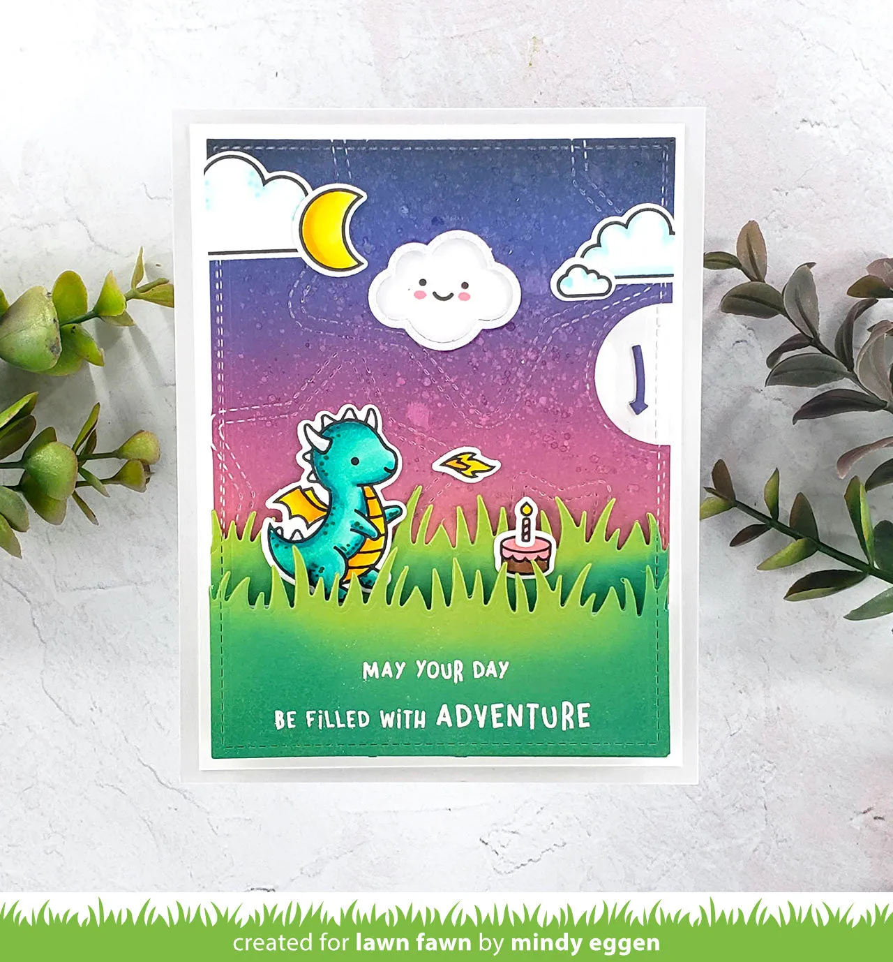 Lawn Fawn Reveal Wheel Puffy Cloud Add-On Stanze