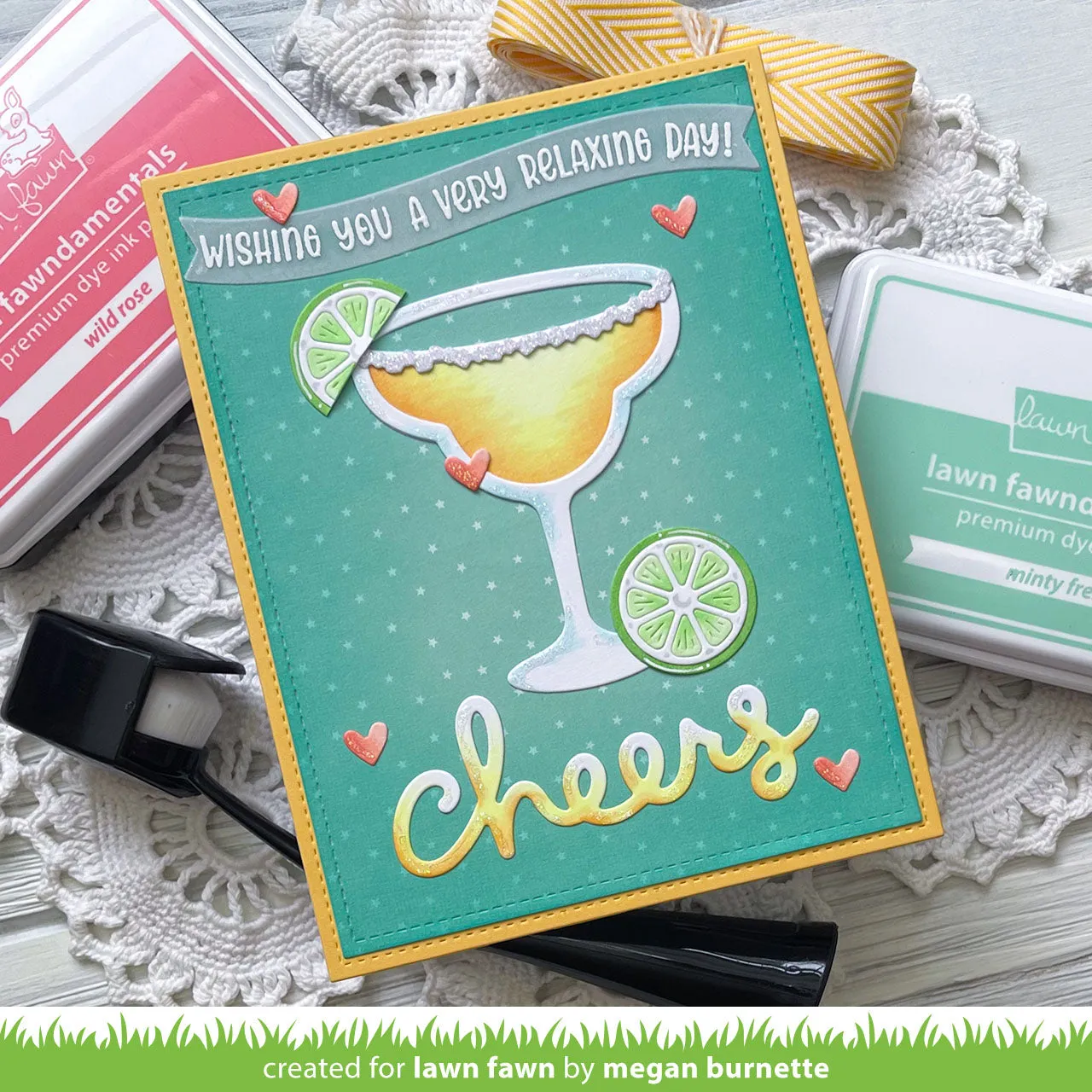 Lawn Fawn Lawn Cuts Build-A-Drink Margarita Stanzschablone