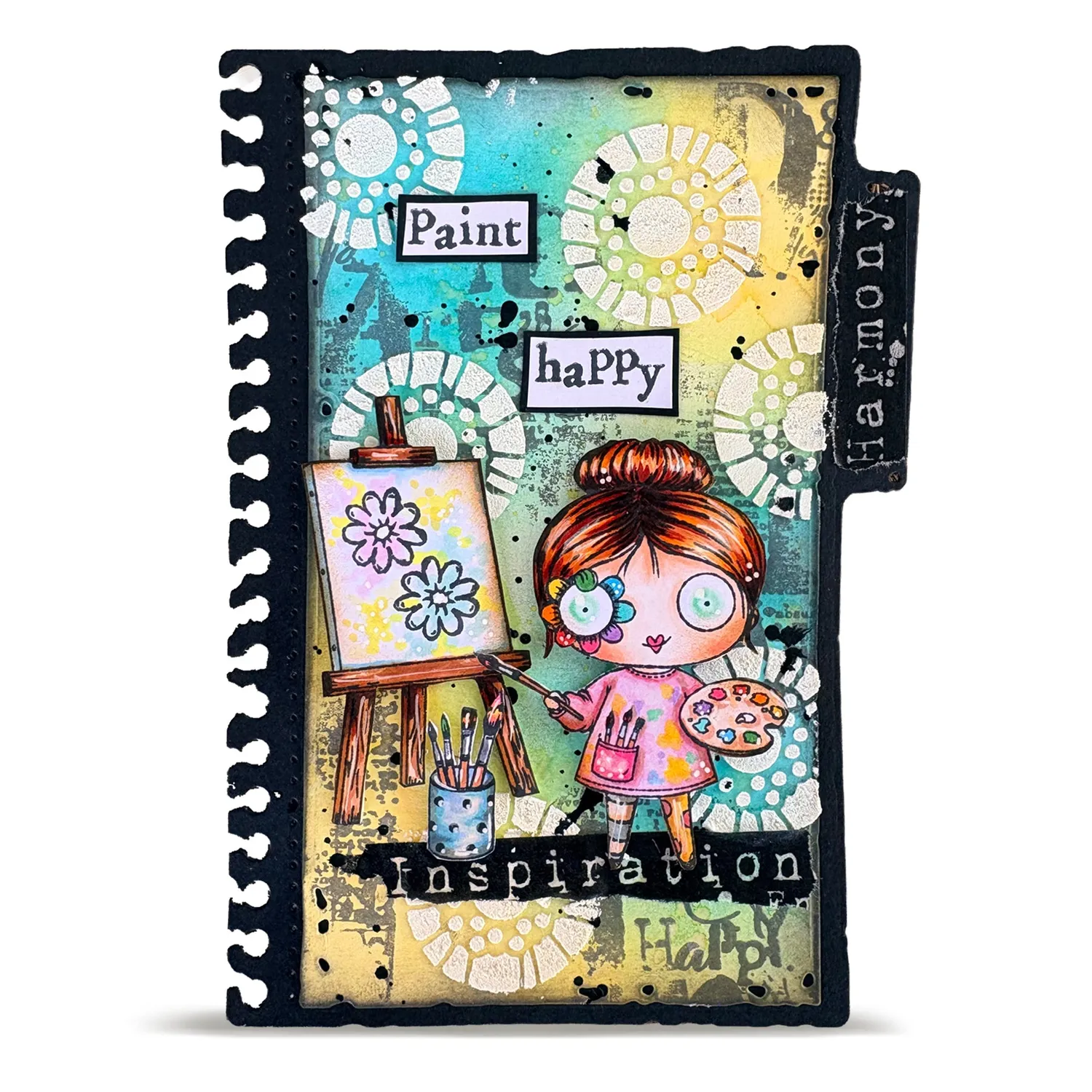 AALL and Create TP-1500 Paint Happy Stempelset A7 4 Motive bunt