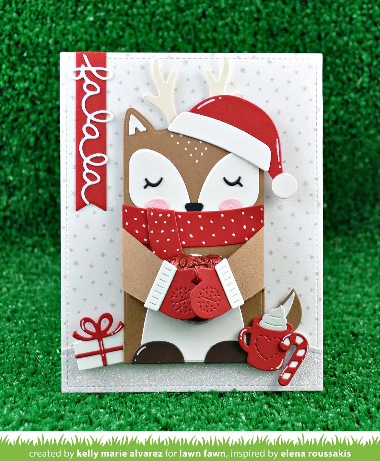 Lawn Fawn Fa La La La Border Stanzschablone Weihnachten