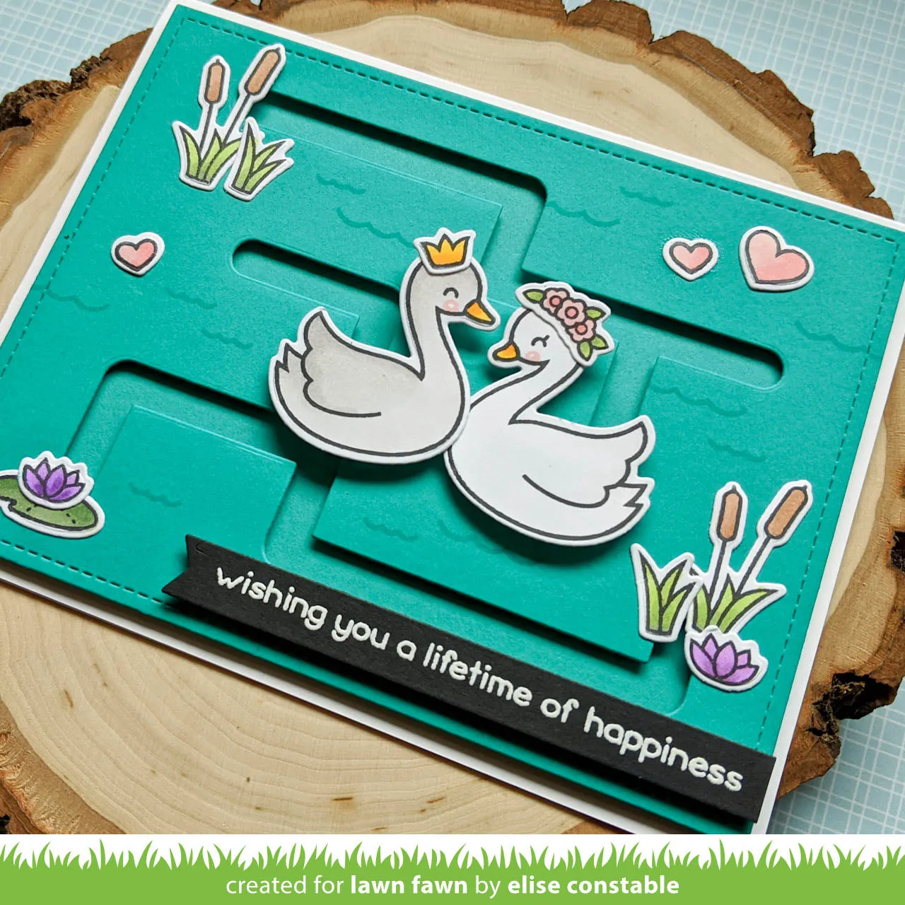 Lawn Fawn Slide on Over Maze Stanzschablone interaktiv