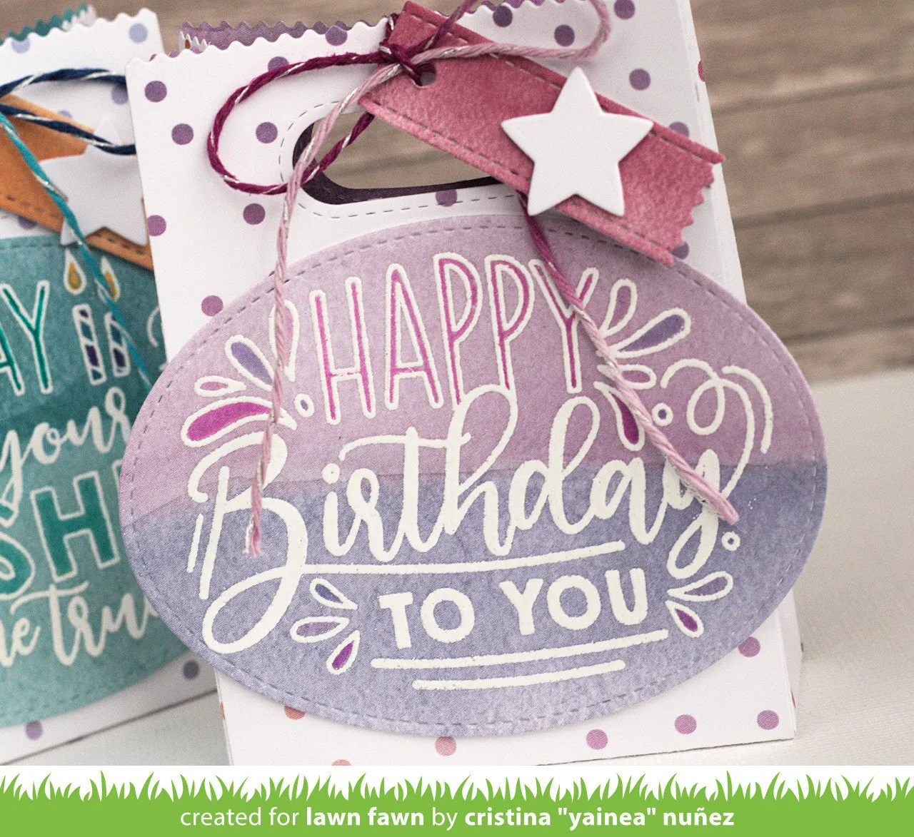 Lawn Fawn Giant Birthday Messages Stempelset Geburtstag groß