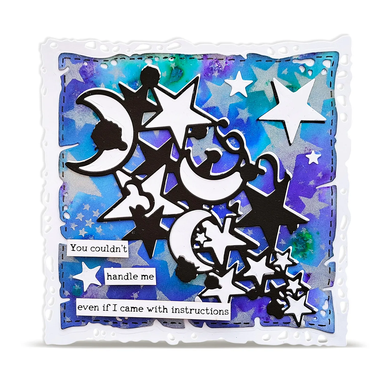 AALL and Create DI-24 Moon Stars Stanzschablone 8,6x15,5 cm Stahl