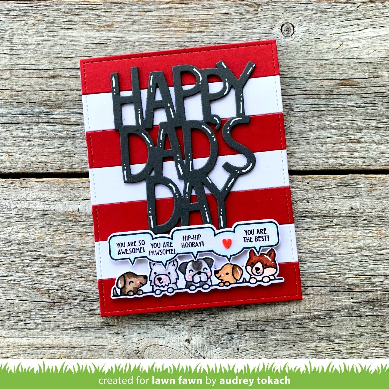 Lawn Fawn Lawn Cuts Giant Happy Dad's Day Stanzschablone