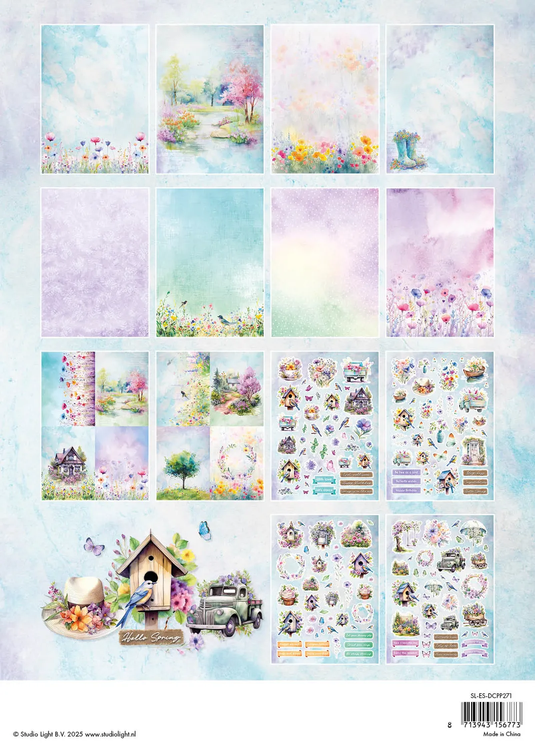 StudioLight Essentials Spring Serenade Papierblock A4 Motive